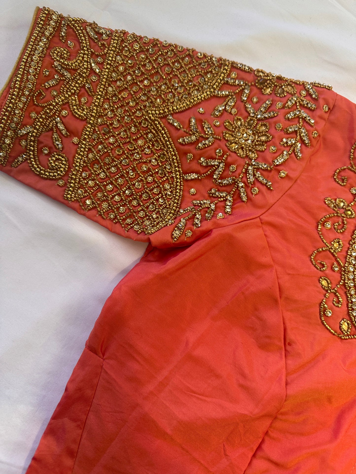 Peach Maggam work blouse