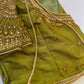Green Maggam work blouse