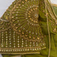 Green Maggam work blouse