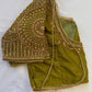 Green Maggam work blouse