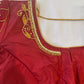 Marron Red Golden Maggam work blouse