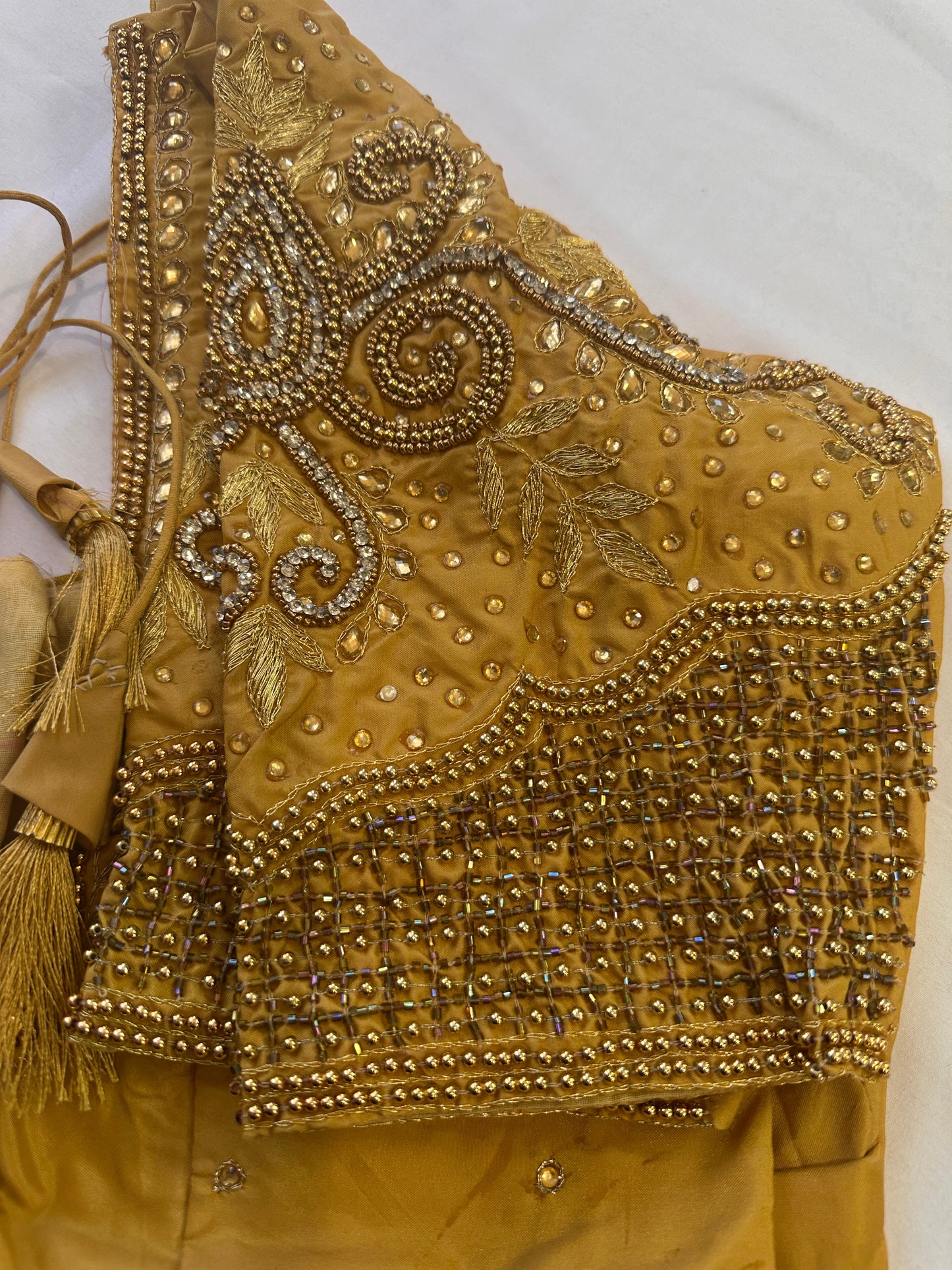 Golden Maggam work blouse