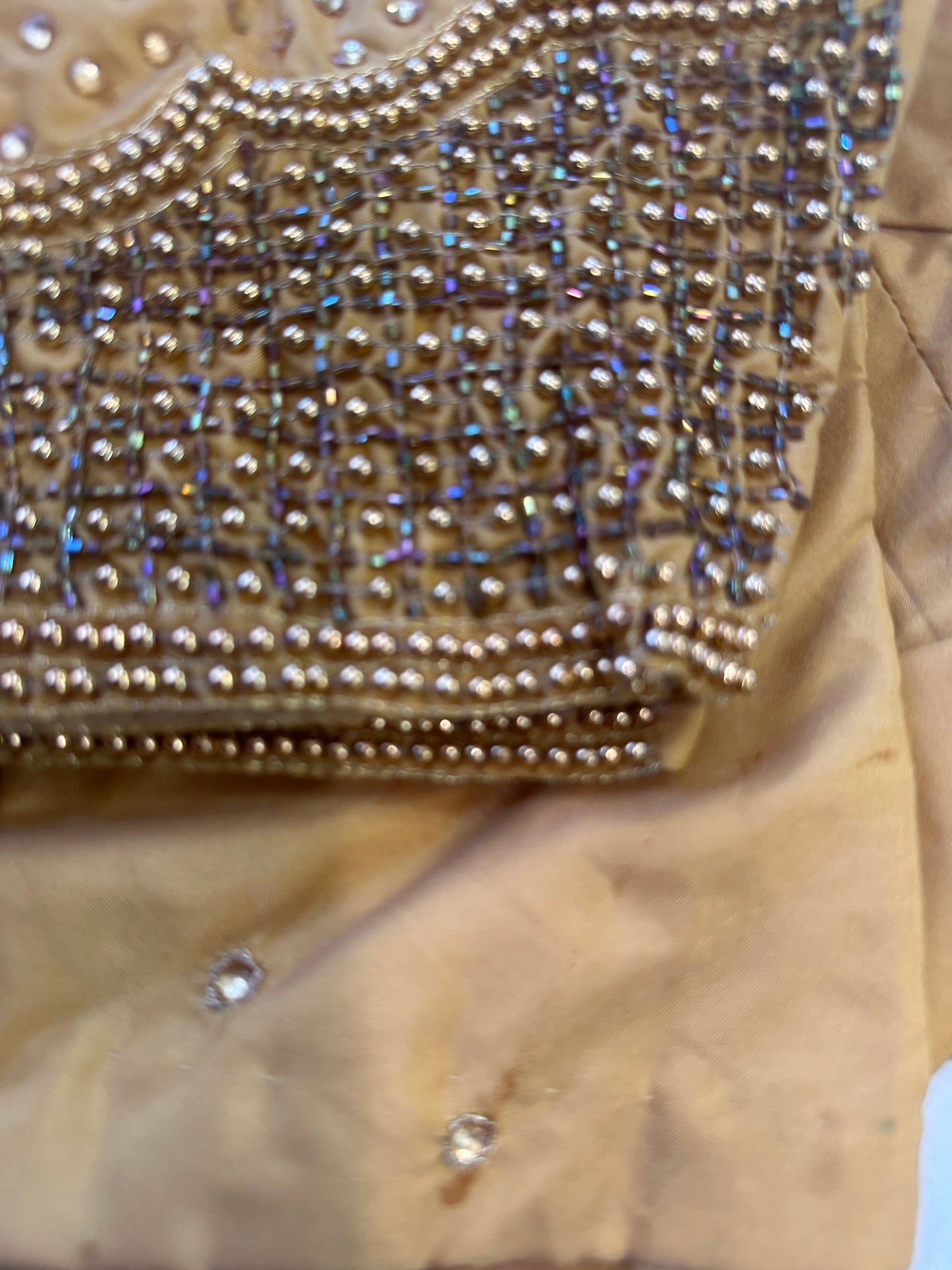 Golden Maggam work blouse
