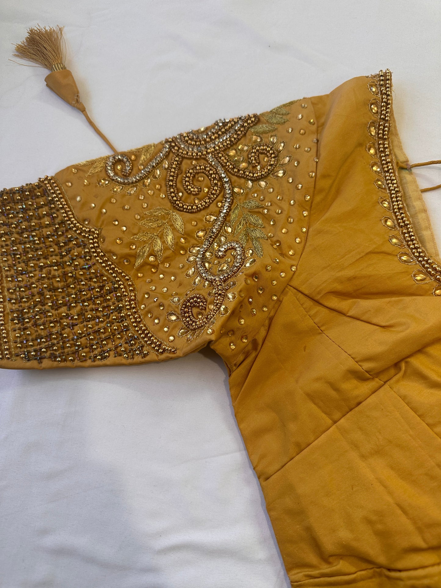 Golden Maggam work blouse