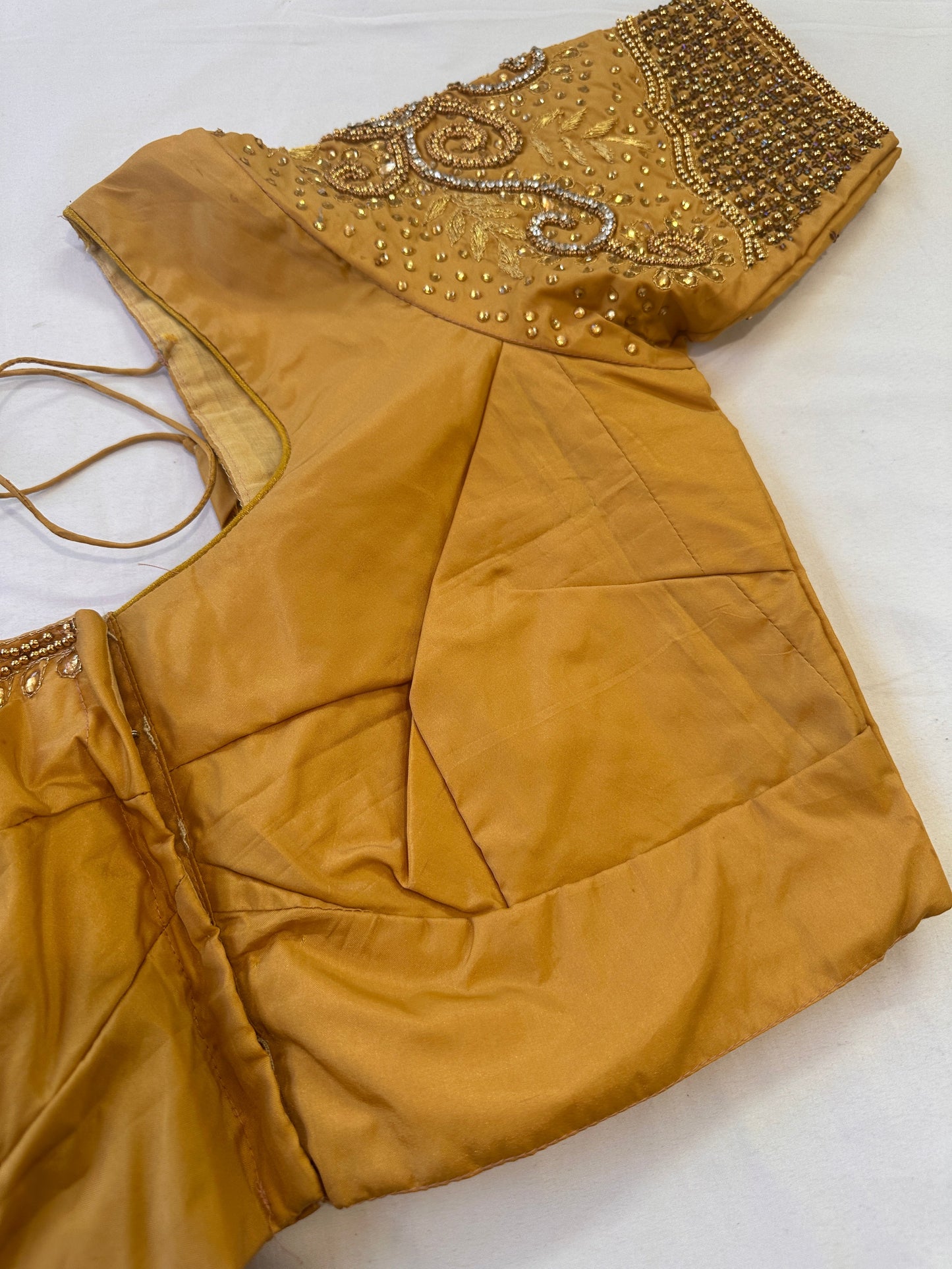 Golden Maggam work blouse