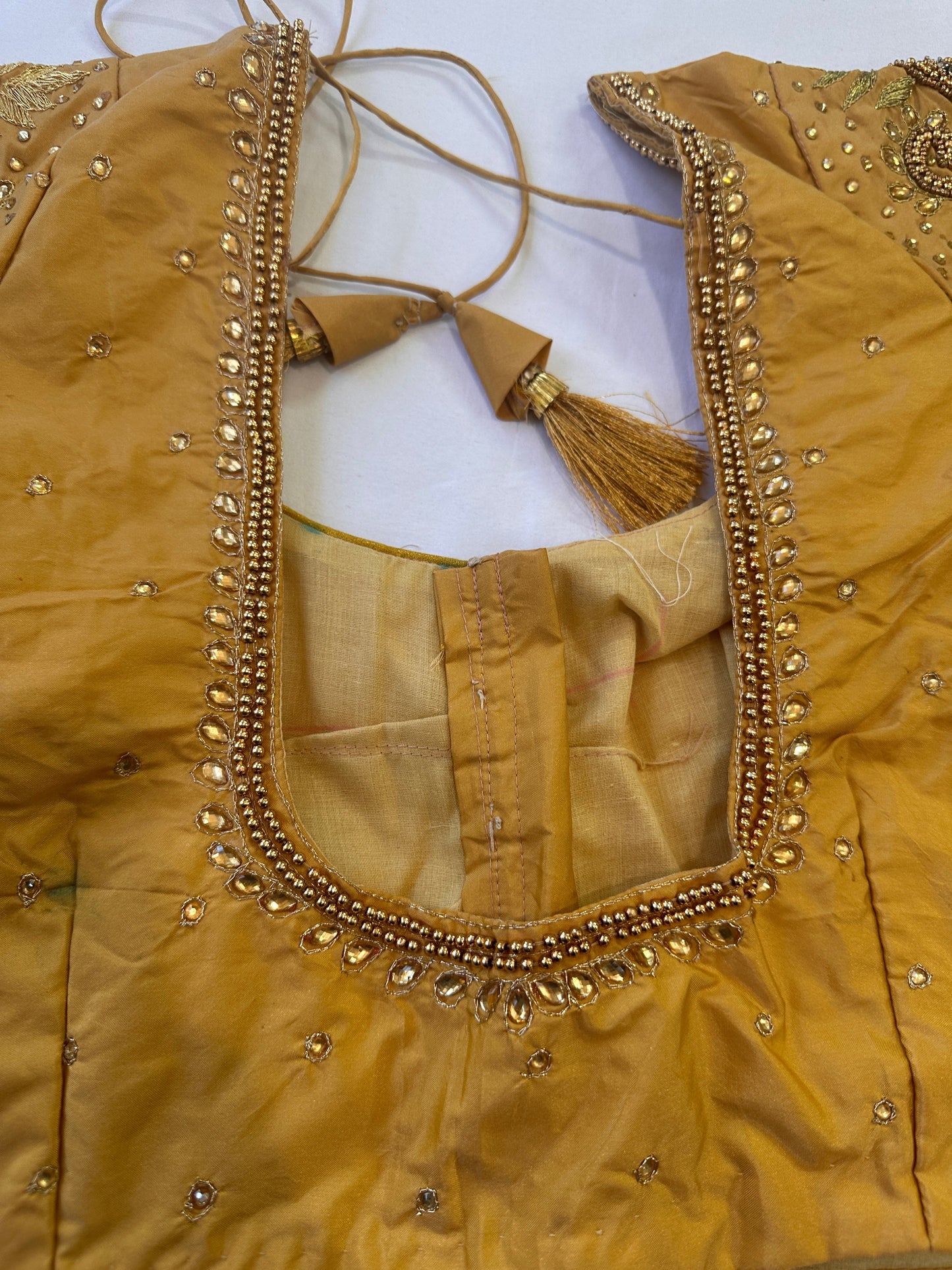 Golden Maggam work blouse