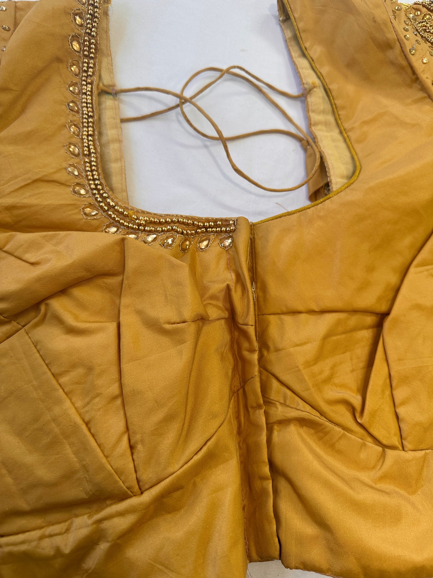 Golden Maggam work blouse