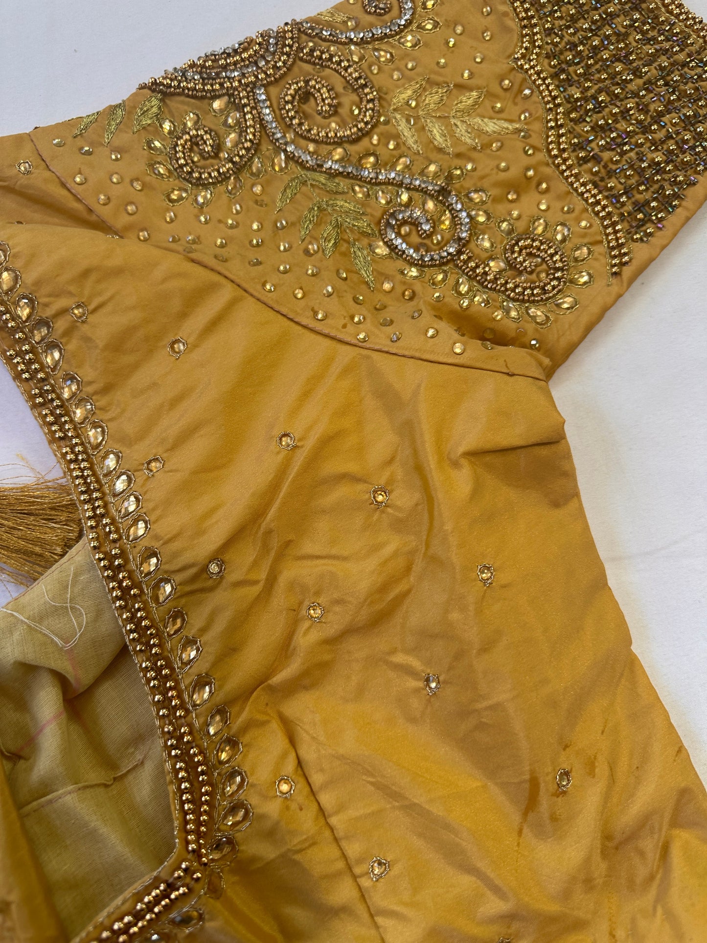 Golden Maggam work blouse
