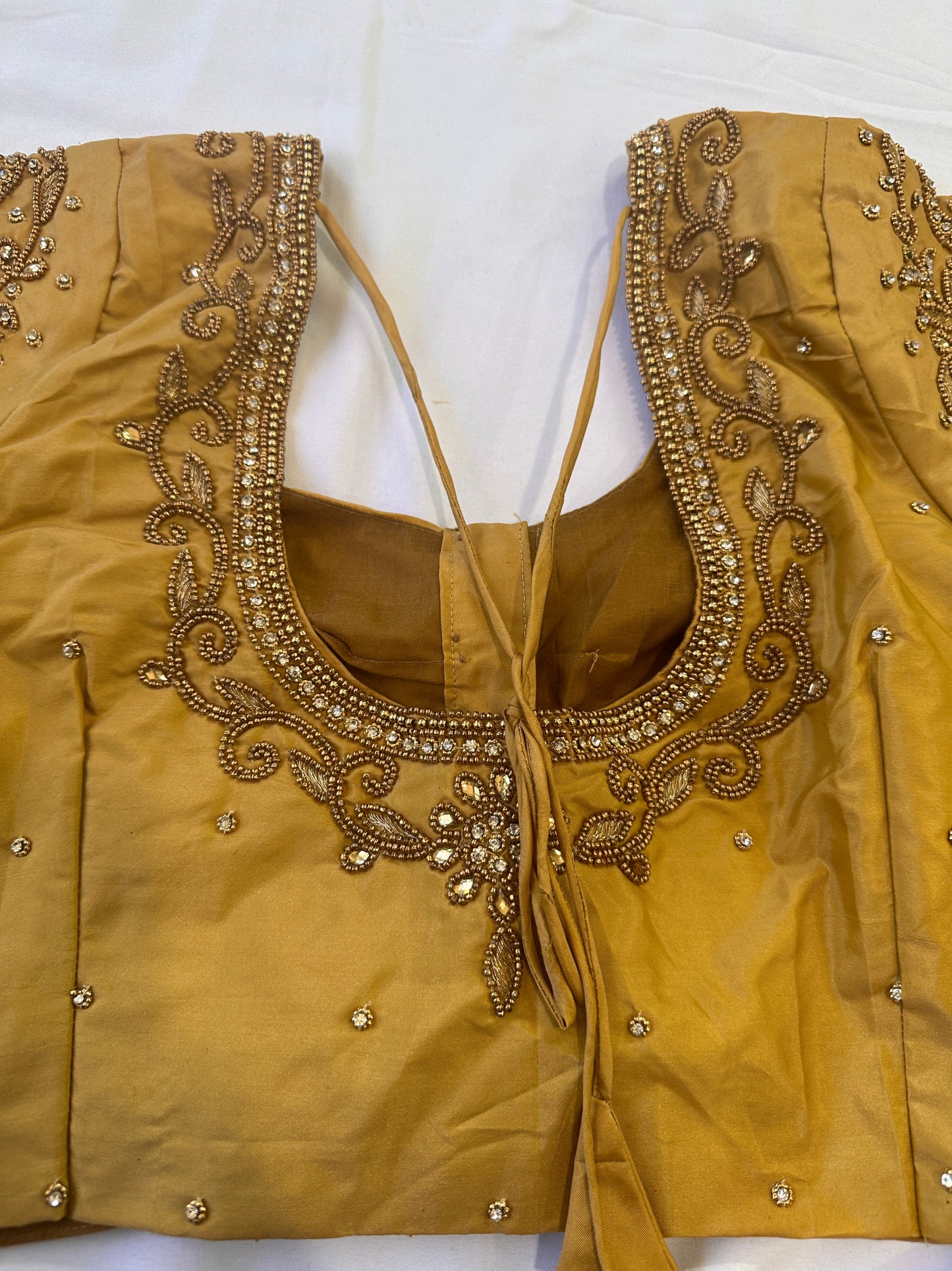 Golden Maggam work blouse