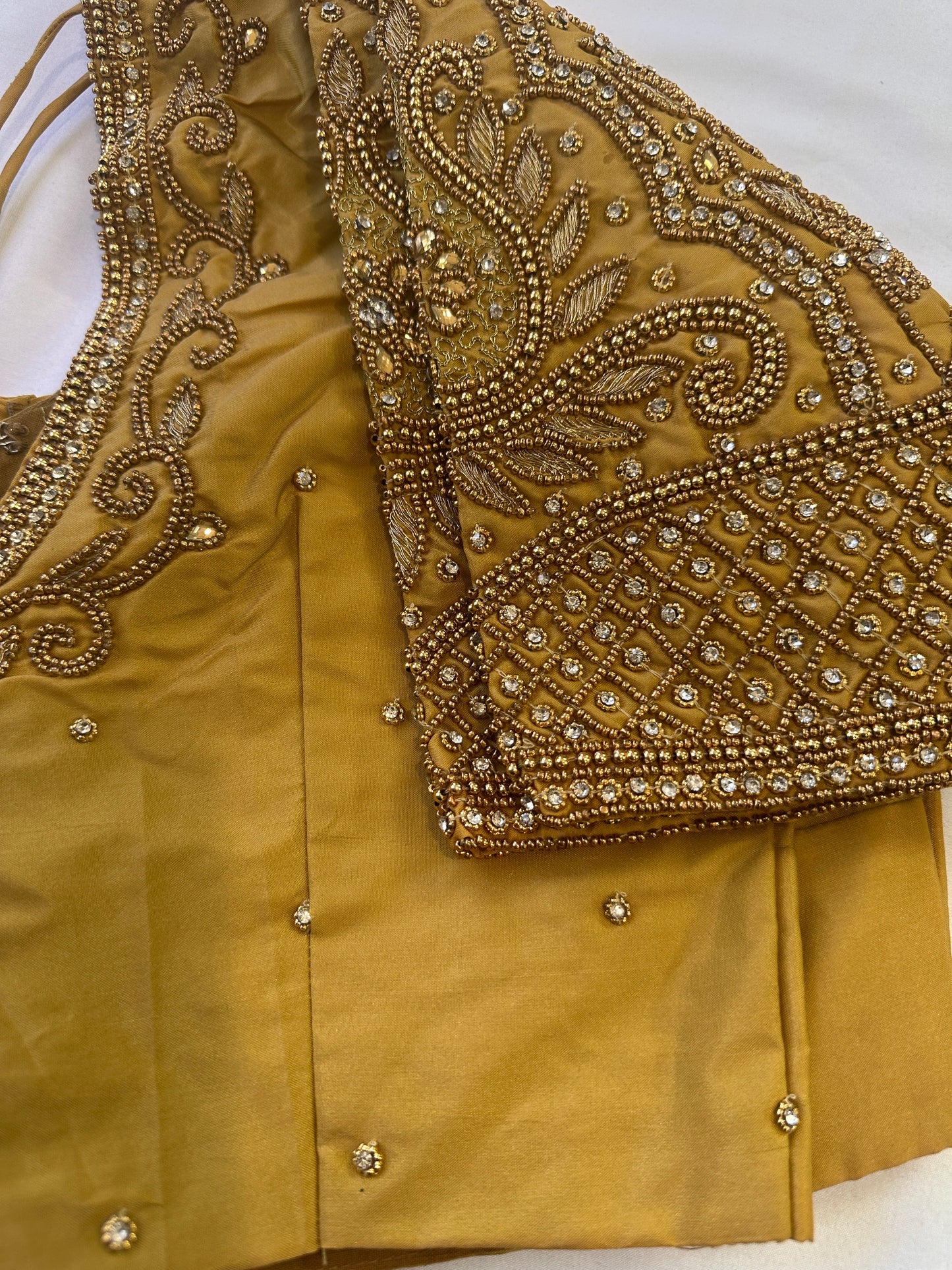 Golden Maggam work blouse