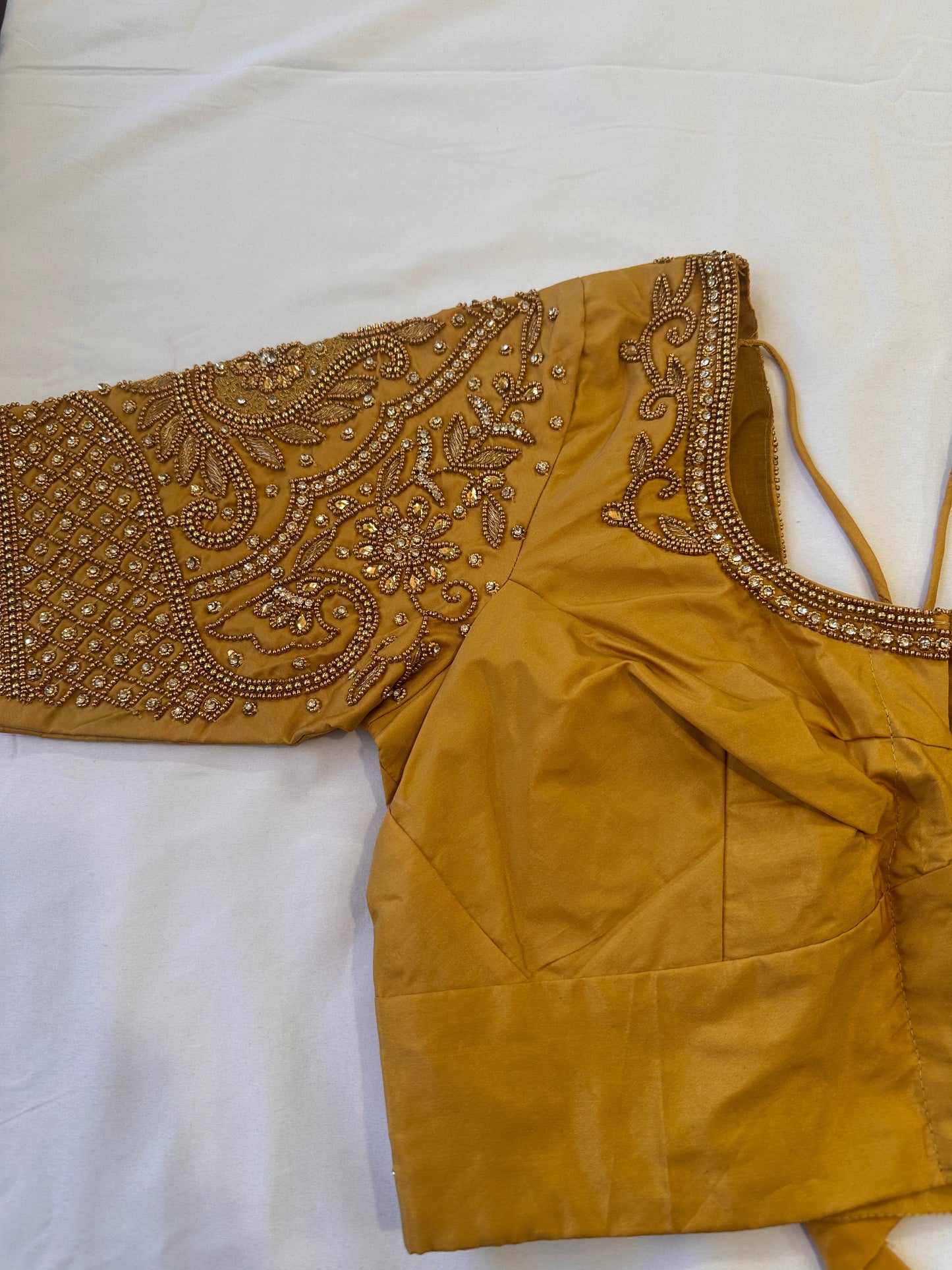 Golden Maggam work blouse