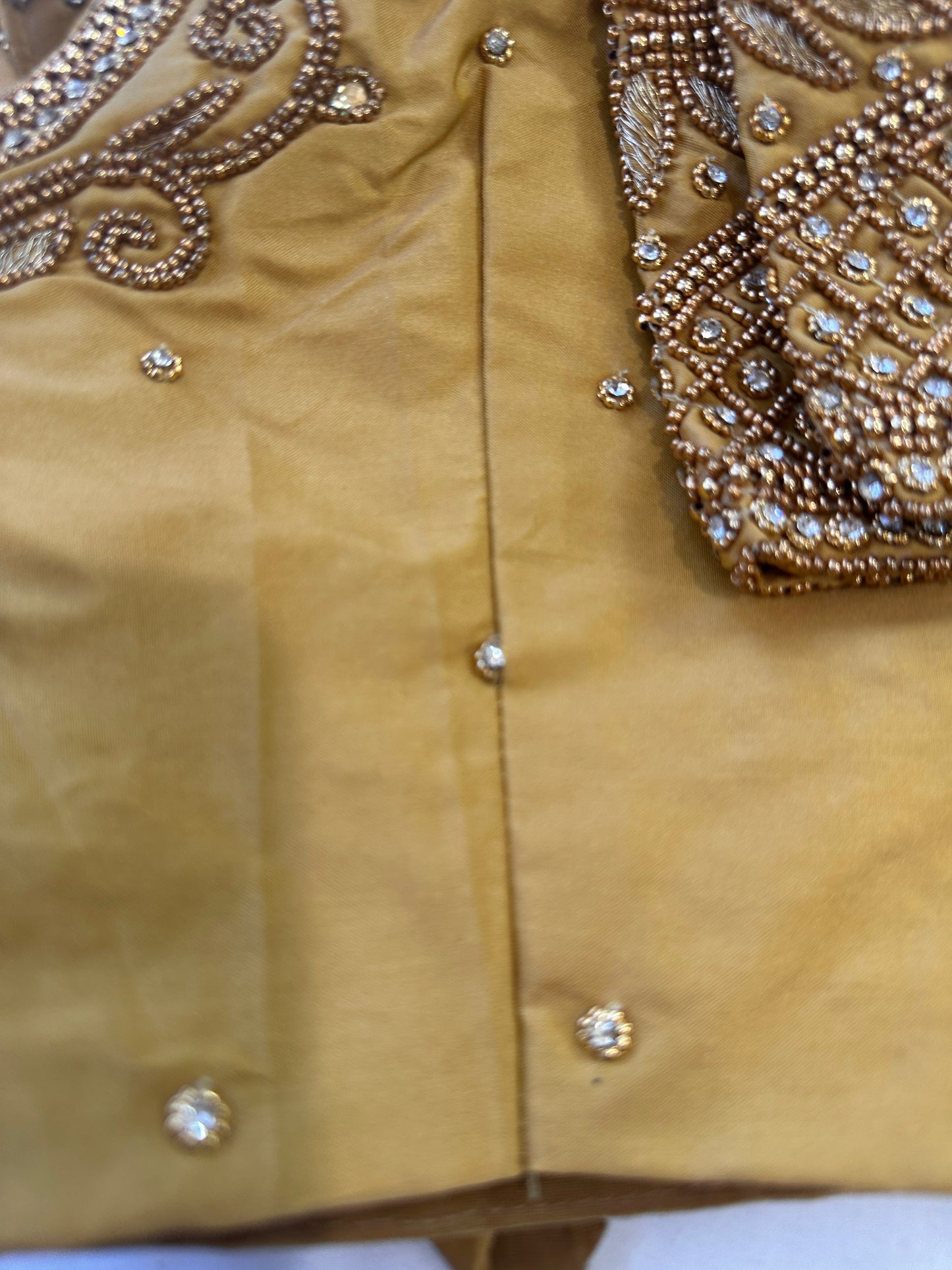 Golden Maggam work blouse