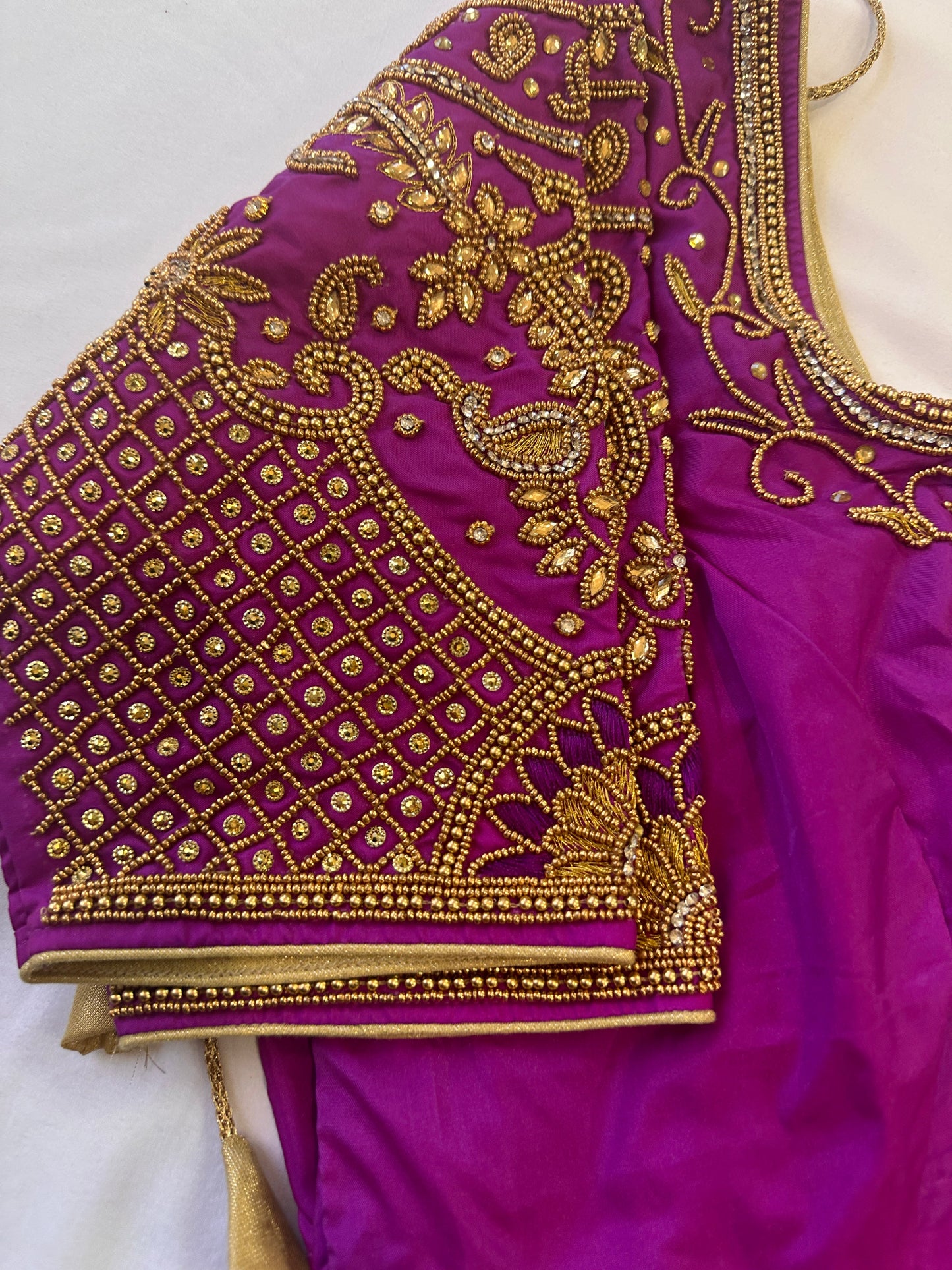 Purple Maggam work blouse