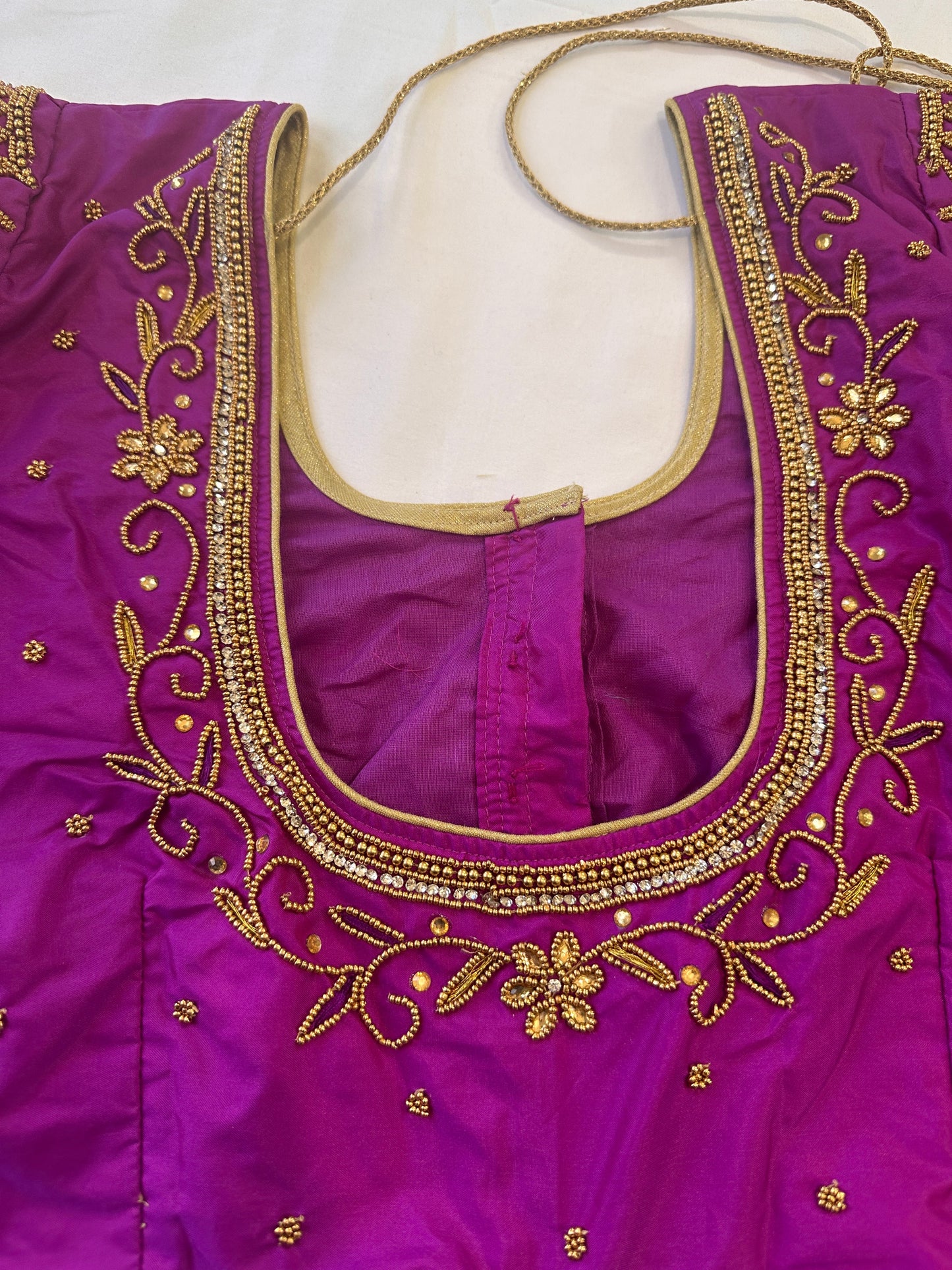 Purple Maggam work blouse