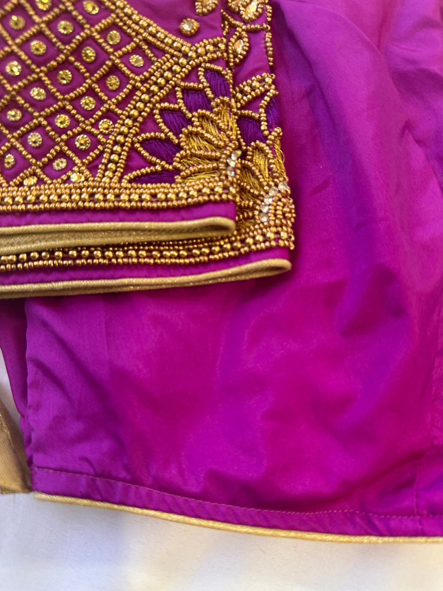 Purple Maggam work blouse
