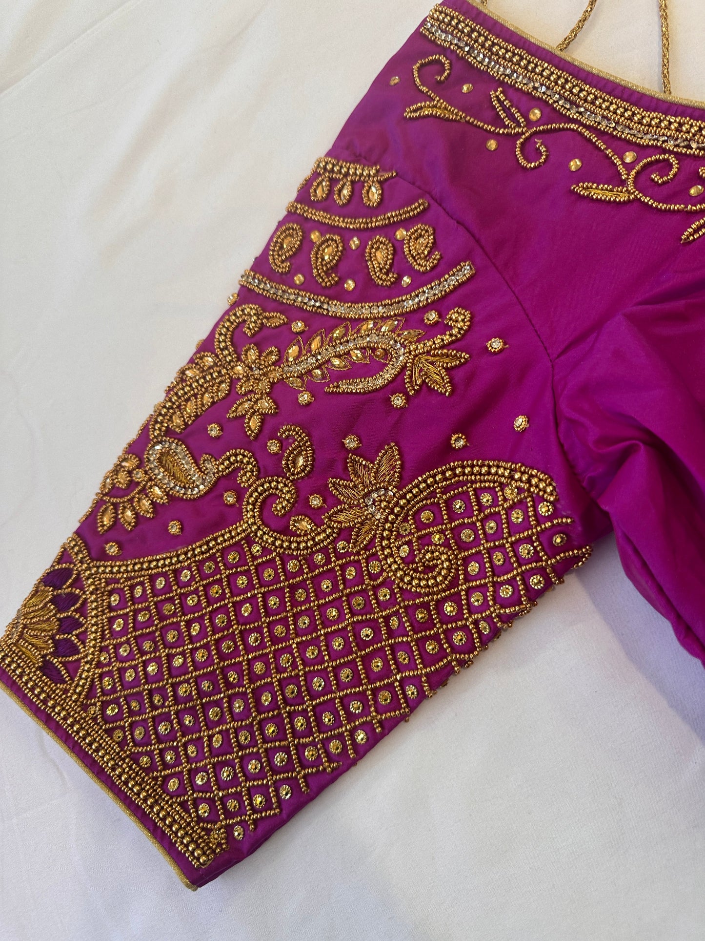 Purple Maggam work blouse