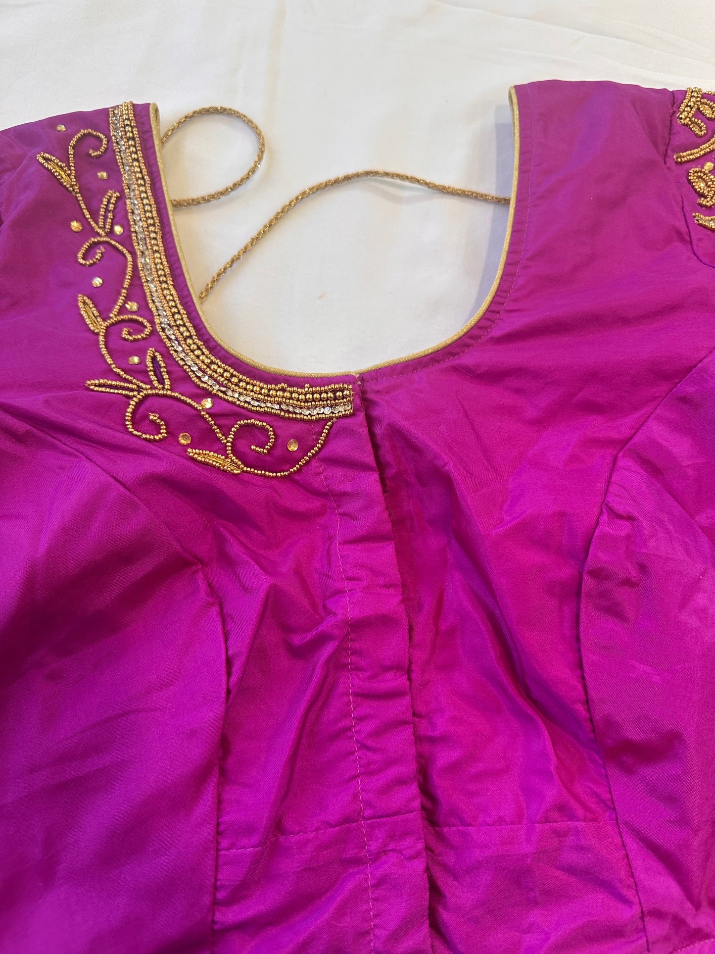 Purple Maggam work blouse