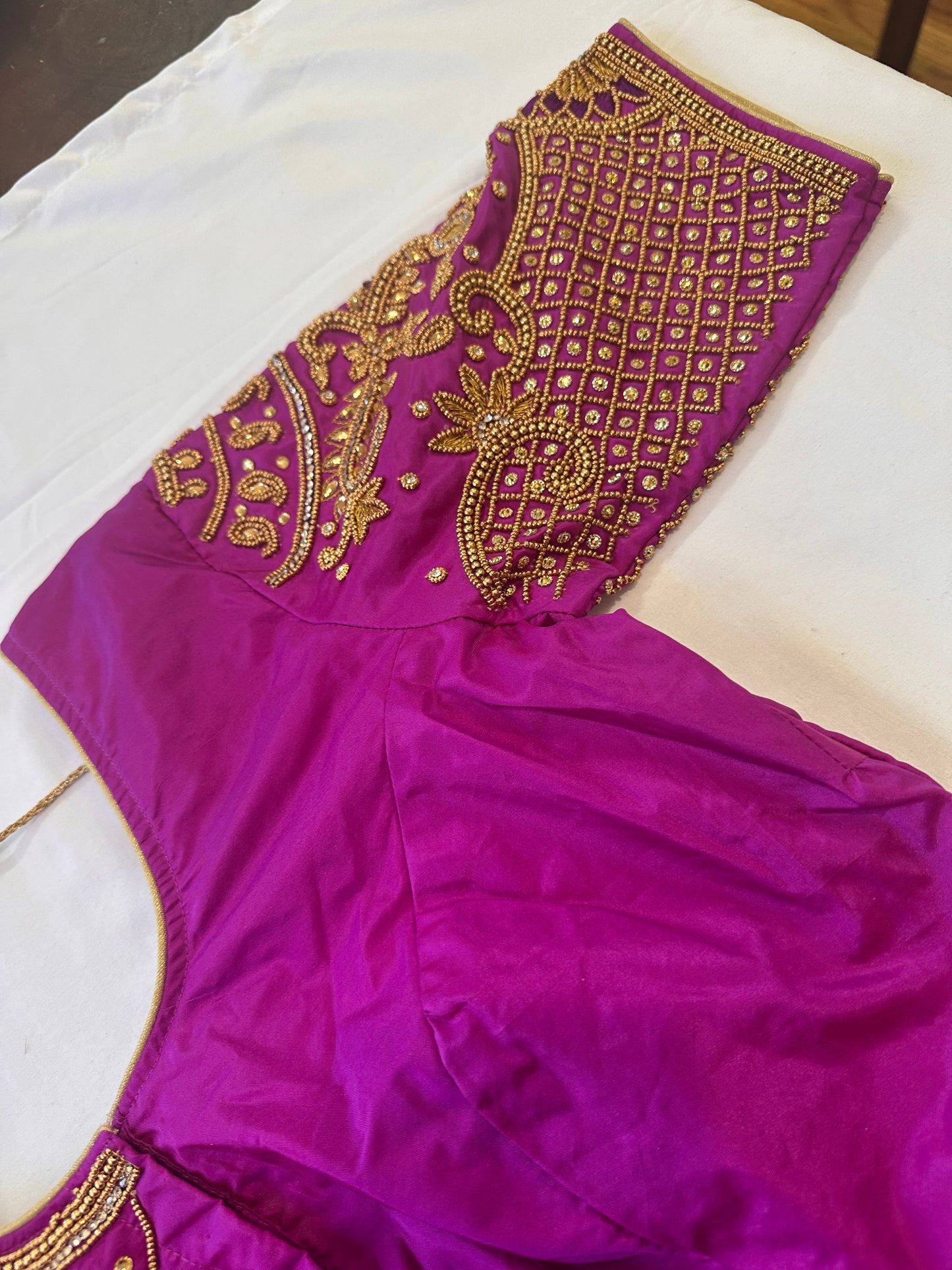 Purple Maggam work blouse