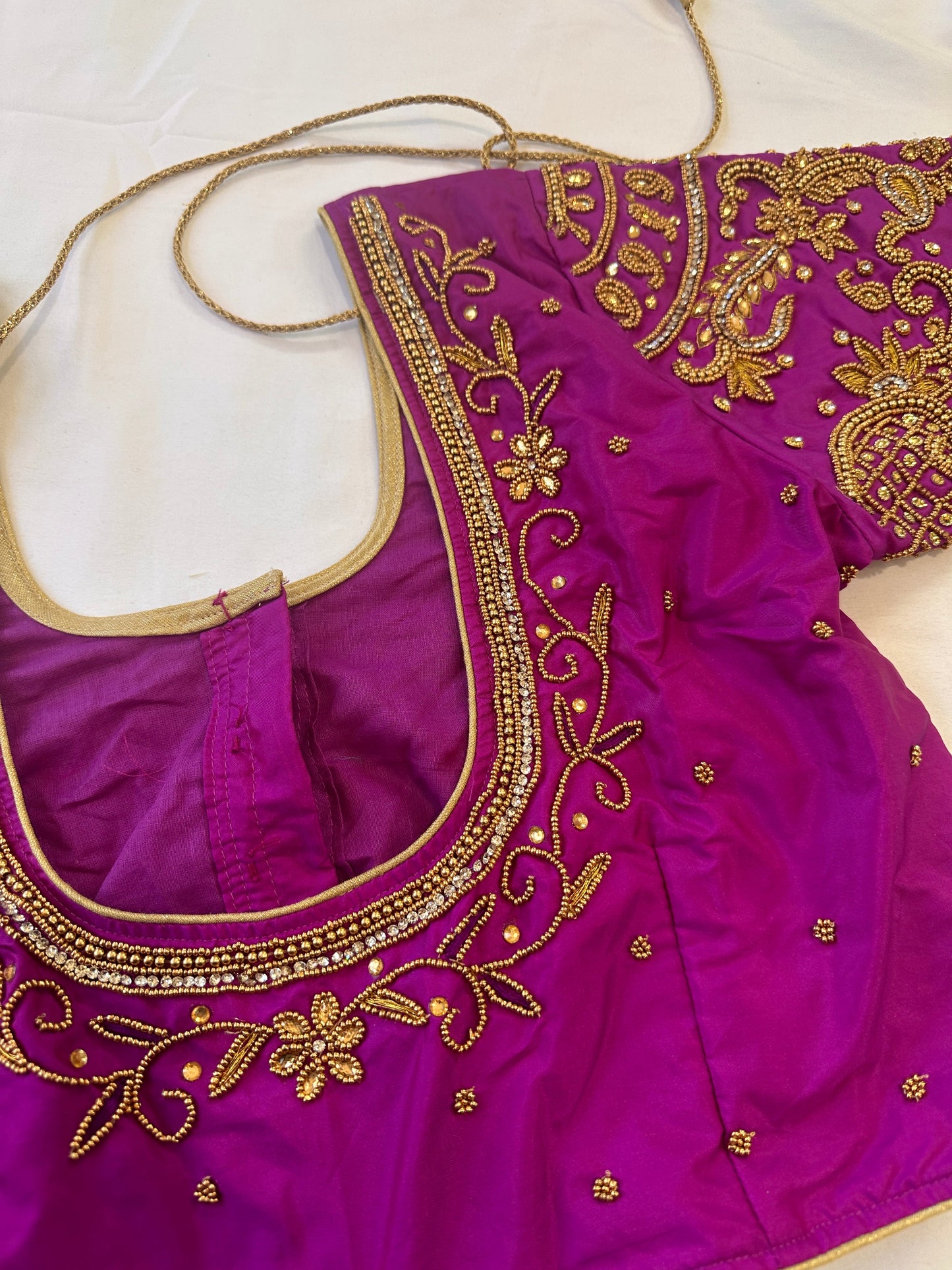 Purple Maggam work blouse