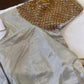 Silver Maggam work blouse