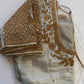 Silver Maggam work blouse