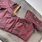 Plum Silk Blouse aari work