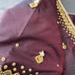 Plum Silk Blouse aari work