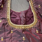 Plum Silk Blouse aari work