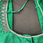 Green Silk Blouse with mirror and aari work