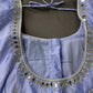 Lavender Silk Blouse with mirror and aari work