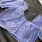 Lavender Silk Blouse with mirror and aari work