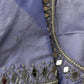 Lavender Silk Blouse with mirror and aari work