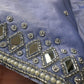 Lavender Silk Blouse with mirror and aari work