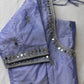 Lavender Silk Blouse with mirror and aari work