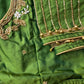 Green Silk Blouse Maggam aari work