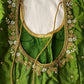 Green Silk Blouse Maggam aari work