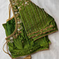 Green Silk Blouse Maggam aari work