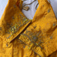 Yellow Silk Blouse Maggam aari work
