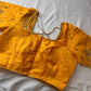 Yellow Silk Blouse Maggam aari work