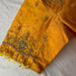 Yellow Silk Blouse Maggam aari work