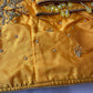 Yellow Silk Blouse Maggam aari work