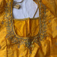 Yellow Silk Blouse Maggam aari work