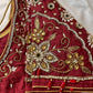 Marron Red Maggam aari Silk Blouse work