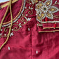 Marron Red Maggam aari Silk Blouse work