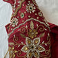 Marron Red Maggam aari Silk Blouse work
