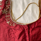 Marron Red Maggam aari Silk Blouse work