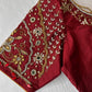 Marron Red Maggam aari Silk Blouse work