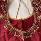 Marron Red Maggam aari Silk Blouse work