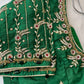Green Maggam aari Silk Blouse work