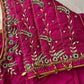 Pink Maggam aari Silk Blouse work